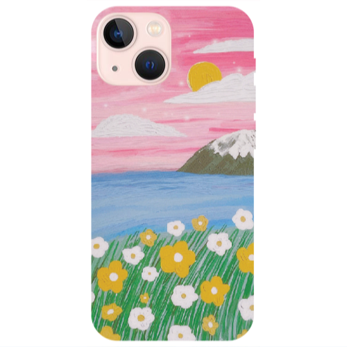 Apple iPhone 13 Sun and Flowers Transparent Silicone TPU Θήκη