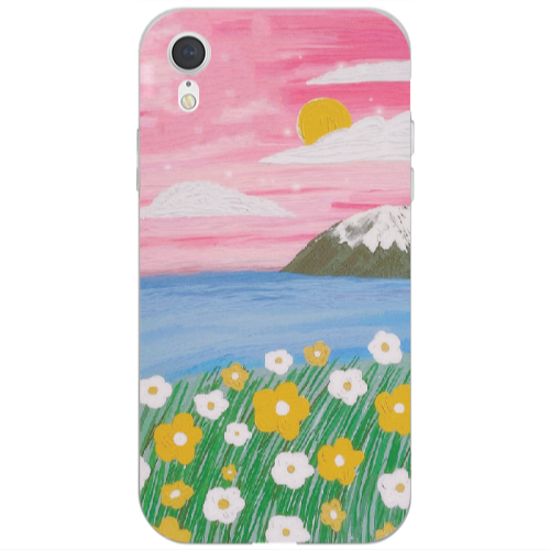 Apple iPhone Xr Sun and Flowers Transparent Silicone TPU Θήκη