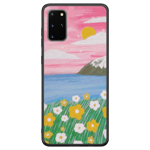 Samsung S20 FE Sun and Flowers Black Glossy Θήκη
