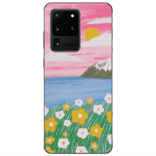 Samsung S20 Ultra Sun and Flowers Transparent Silicone TPU Θήκη