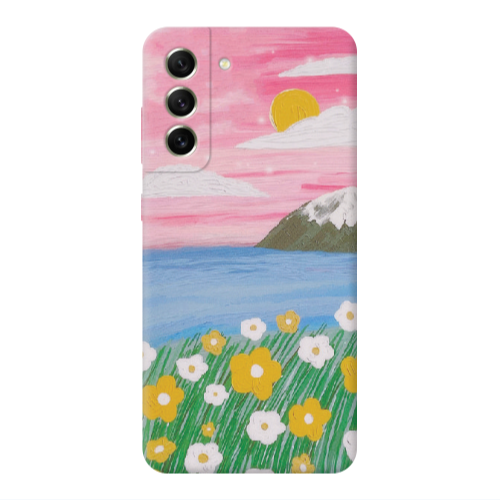 Samsung S21 Sun and Flowers Transparent Silicone TPU Θήκη
