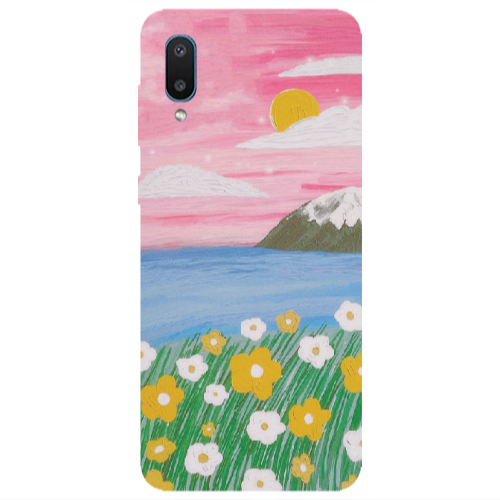 Samsung A02 Sun and Flowers Transparent Silicone TPU Θήκη