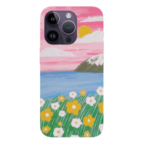 Apple iPhone 14 Pro  Sun and Flowers Transparent Silicone TPU Θήκη