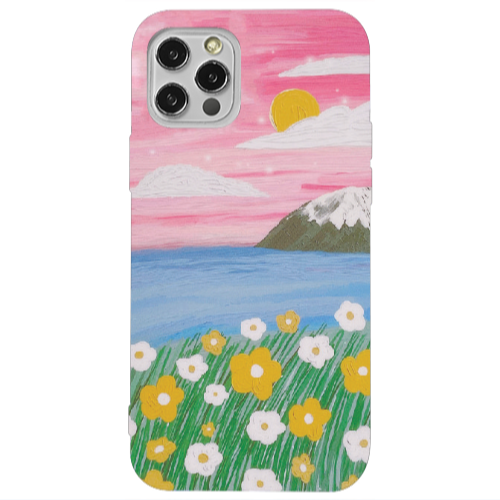 Apple iPhone 12 Pro Sun and Flowers Transparent Silicone TPU Θήκη