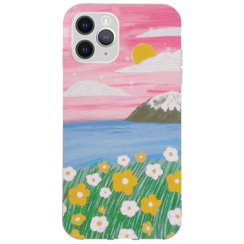 Apple iPhone 11 Pro Max Sun and Flowers Transparent Silicone TPU Θήκη