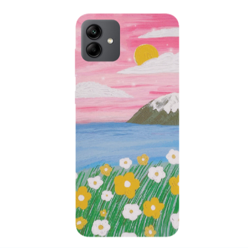 Samsung A04 Sun and Flowers Transparent Silicone TPU Θήκη