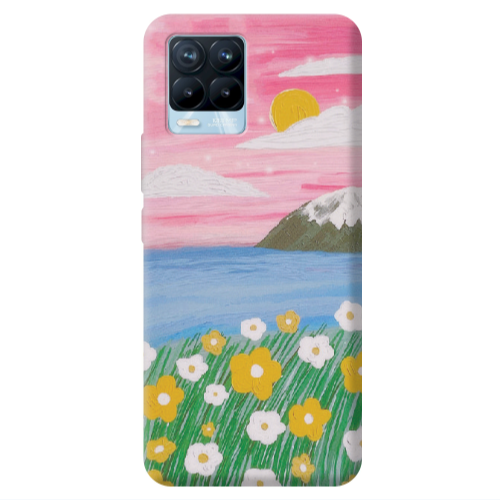 Realme 8 Pro Sun and Flowers Transparent Silicone TPU Θήκη