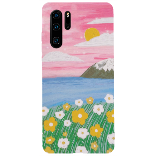 Huawei P30 Pro Sun and Flowers Transparent Silicone TPU Θήκη