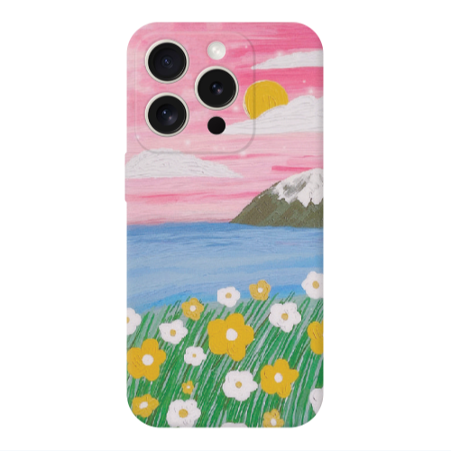 Apple iPhone 15 Pro Sun and Flowers Transparent Silicone TPU Θήκη