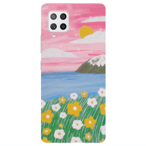 Samsung A42 5G Sun and Flowers Transparent Silicone TPU Θήκη