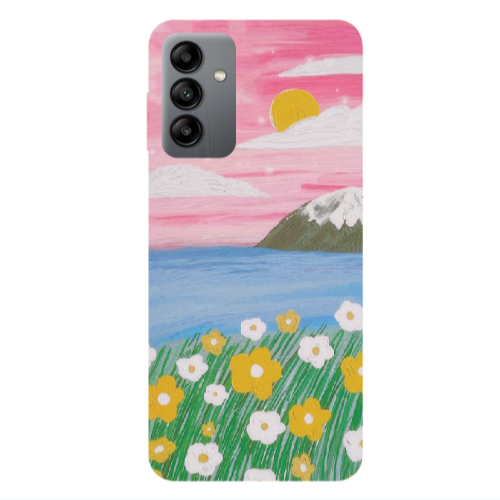 Samsung A13 5G Sun and Flowers Transparent Silicone TPU Θήκη