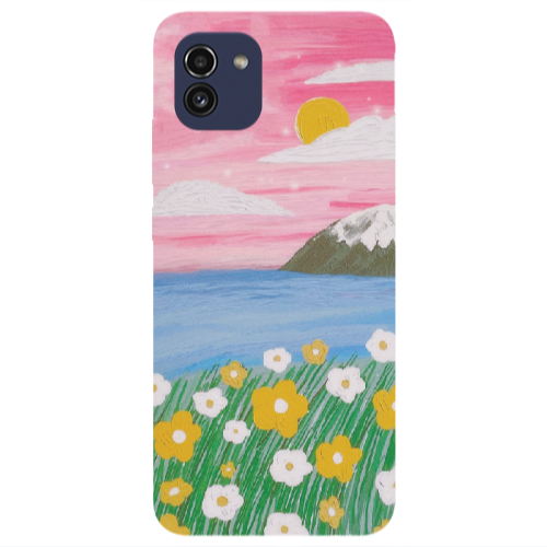 Samsung A03 Sun and Flowers Transparent Silicone TPU Θήκη