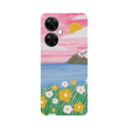 Oneplus Nord CE 3 Lite 5G Sun and Flowers Transparent Silicone TPU Θήκη