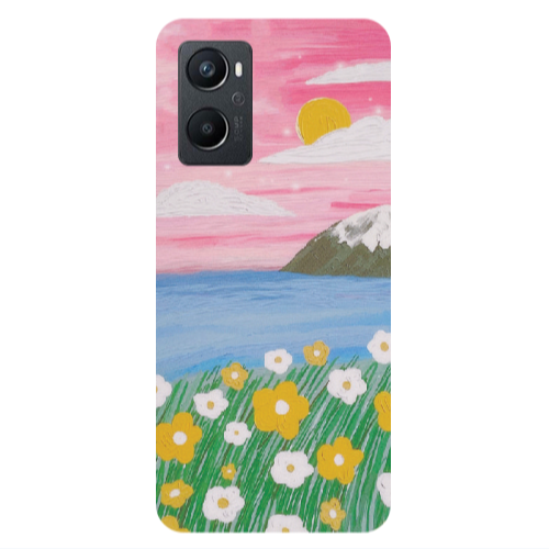 Oppo A 96 Sun and Flowers Transparent Silicone TPU Θήκη