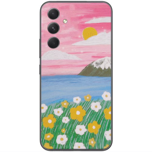 Samsung Galaxy A25 Sun and Flowers Transparent Silicone TPU Θήκη