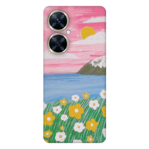 Huawei Nova 11i Sun and Flowers Transparent Silicone TPU Θήκη