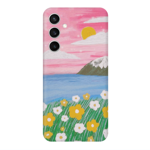 Samsung S24 Sun and Flowers Transparent Silicone TPU Θήκη