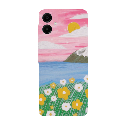 Samsung A06 Sun and Flowers Transparent Silicone TPU Θήκη