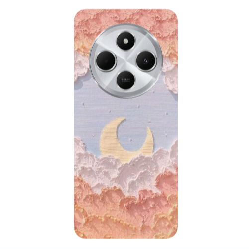 Xiaomi Redmi 14c Moon Clouds Transparent Silicone TPU Θήκη