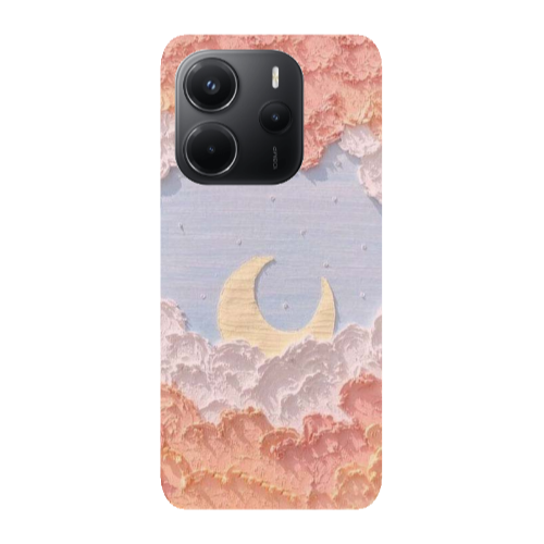 Xiaomi Redmi Note 14 Moon Clouds Transparent Silicone TPU Θήκη