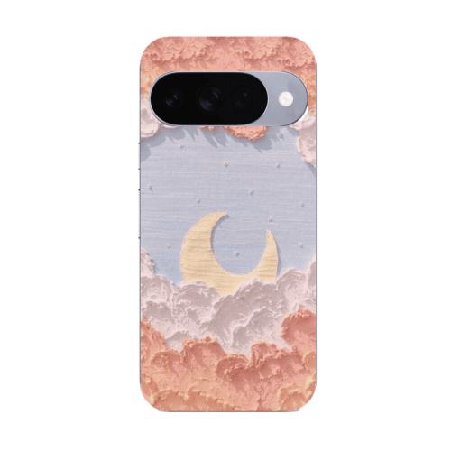 Google Pixel 10 Moon Clouds Transparent Silicone TPU Θήκη