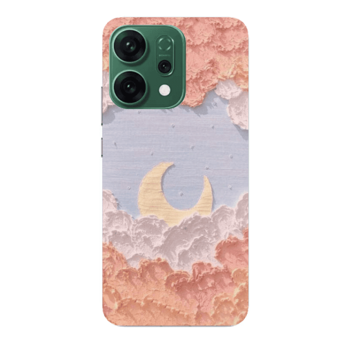 Oppo RENO 14 Moon Clouds Transparent Silicone TPU Θήκη