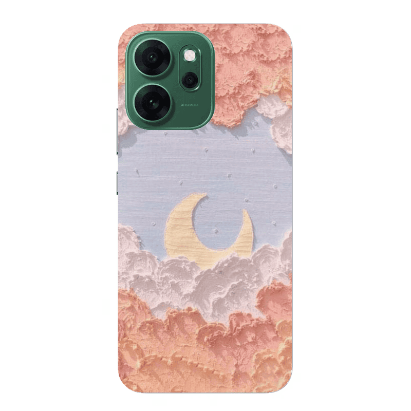 Oppo 14 F Moon Clouds Transparent Silicone TPU Θήκη