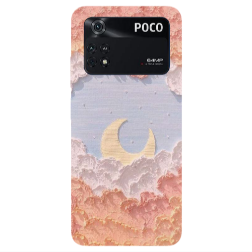 Xiaomi Poco M4 Pro 4G Moon Clouds Transparent Silicone TPU Θήκη