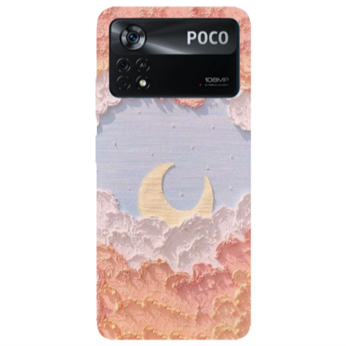 Xiaomi Poco X4 Pro Moon Clouds Transparent Silicone TPU Θήκη