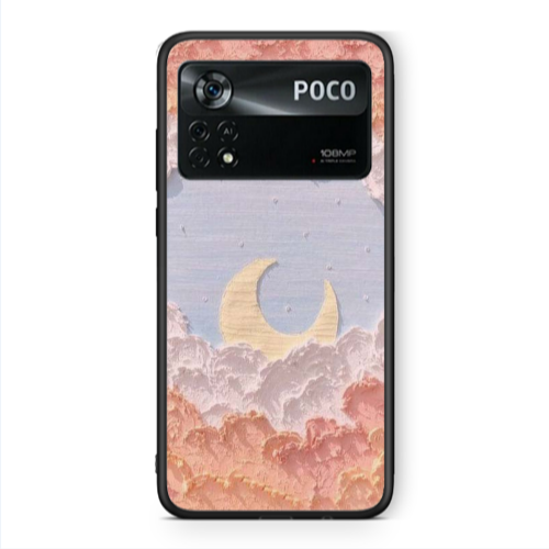 Xiaomi Poco X4 Pro Moon Clouds Black Glossy Θήκη