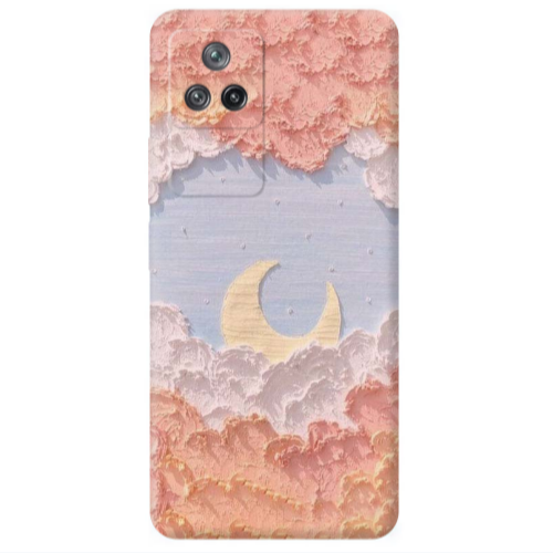 Xiaomi Poco F4 Moon Clouds Transparent Silicone TPU Θήκη