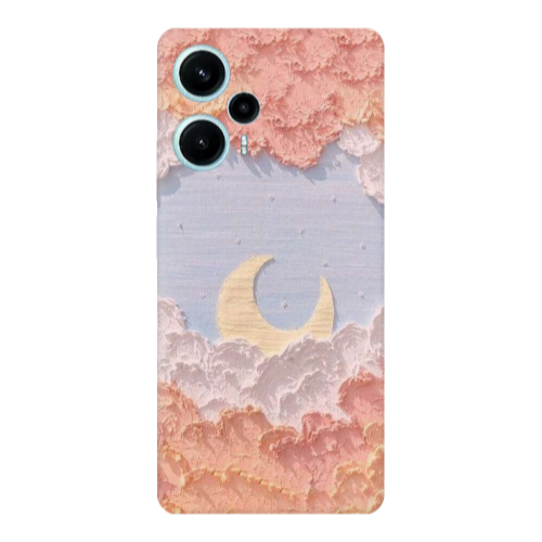 Xiaomi Poco F5 Moon Clouds Transparent Silicone TPU Θήκη