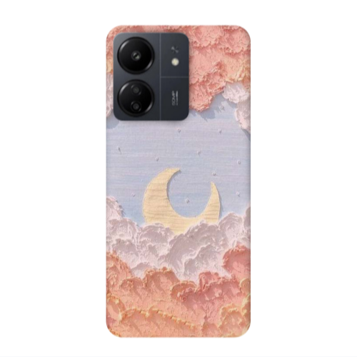 Xiaomi Redmi 13C Moon Clouds Transparent Silicone TPU Θήκη