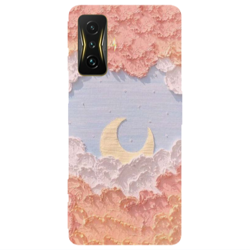 Xiaomi Poco F4 Gt Moon Clouds Transparent Silicone TPU Θήκη