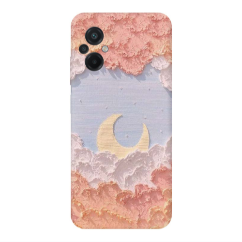 Xiaomi Poco M5 Moon Clouds Transparent Silicone TPU Θήκη