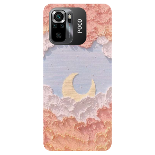 Xiaomi Poco M5 s Moon Clouds Transparent Silicone TPU Θήκη