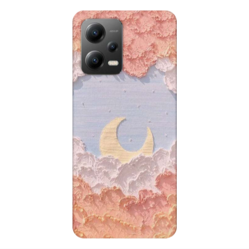 Xiaomi Poco X5 Moon Clouds Transparent Silicone TPU Θήκη