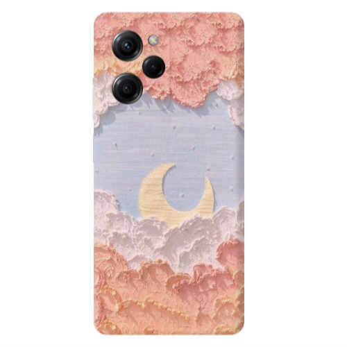 Xiaomi Poco X5 Pro Moon Clouds Transparent Silicone TPU Θήκη