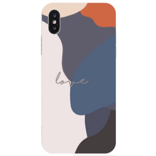 Apple iPhone X Mixed Wave Transparent Silicone TPU Θήκη