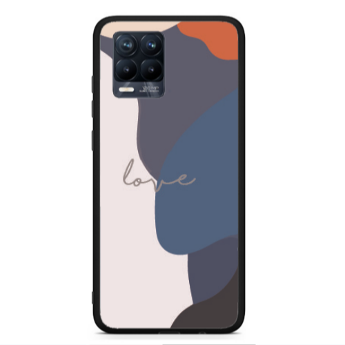 Realme 8  Mixed Wave Black Glossy Θήκη