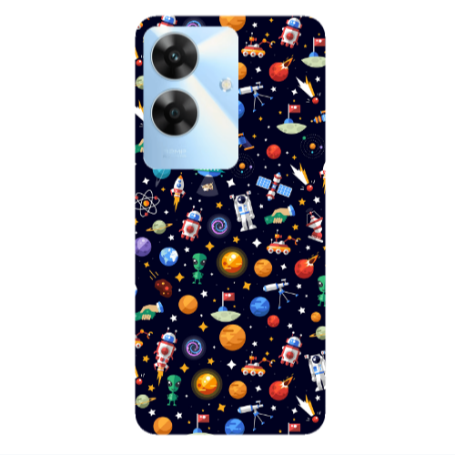 Realme Note 60 Small planets Transparent Silicone TPU Θήκη