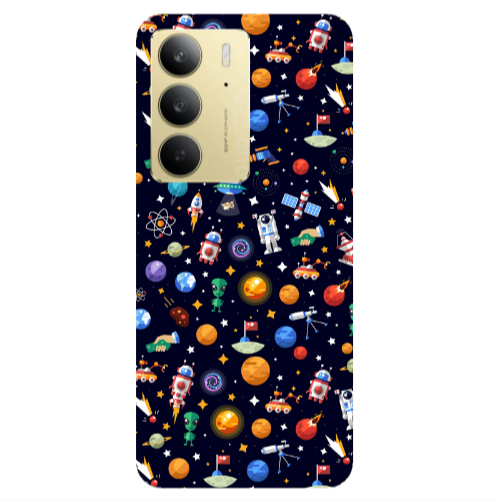 Realme C 75 Small planets Transparent Silicone TPU Θήκη