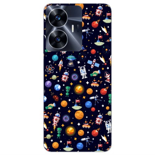 Realme Note 50 Small planets Transparent Silicone TPU Θήκη