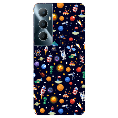 Realme C65 Small planets Transparent Silicone TPU Θήκη