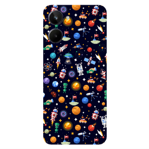 Realme 10 Small planets Transparent Silicone TPU Θήκη