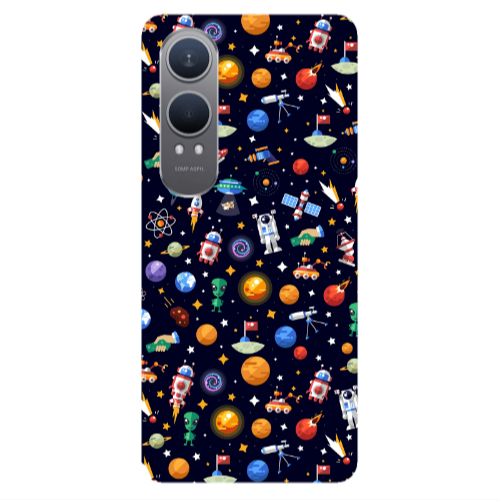 Oneplus Nord Ce 4 lite Small planets Transparent Silicone TPU Θήκη