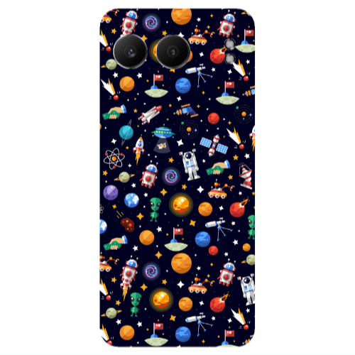 Oneplus Nord 4 Small planets Transparent Silicone TPU Θήκη