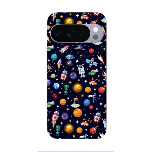 Google Pixel 10 Pro Small planets Transparent Silicone TPU Θήκη