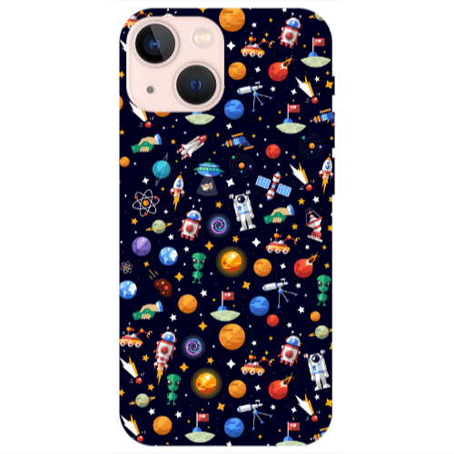 Apple iPhone 13 Small planets Transparent Silicone TPU Θήκη