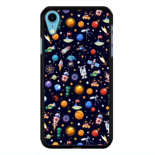 Apple iPhone Xr Small planets Black Glossy Θήκη